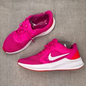 Nike Downshifter 10 Sneakers Fire Pink Mesh Shoes Running Athleisure Women's 7.5